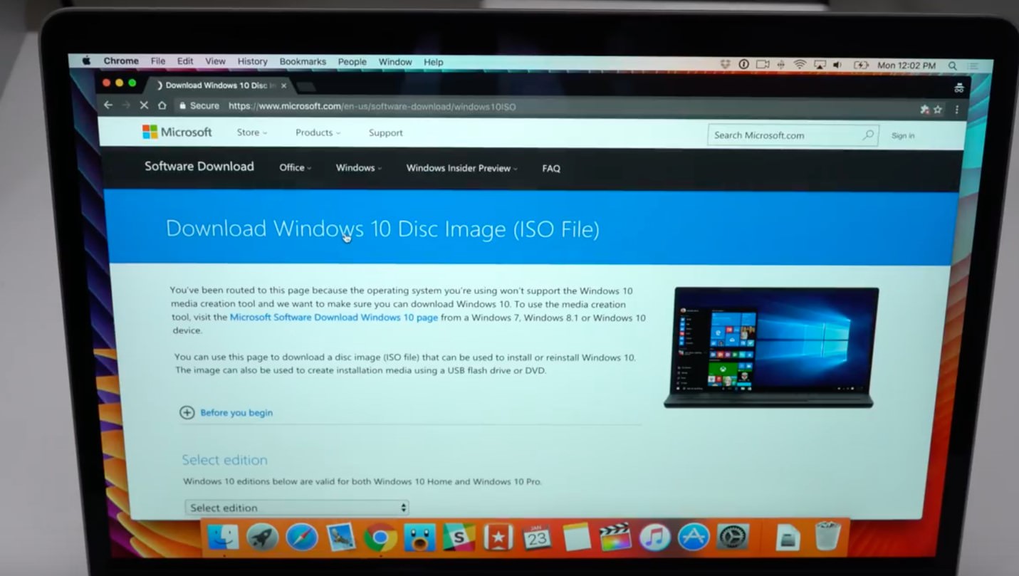 windows 10 disc image for mac